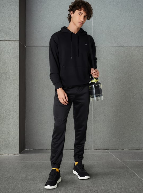 Men Solid Hooded Sweatshirt