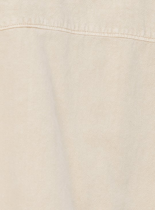 Women Boxy Fit Solid Crop Shirt