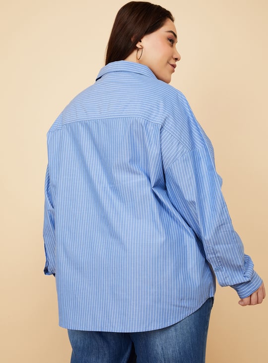 Women Striped Oversized Shirt