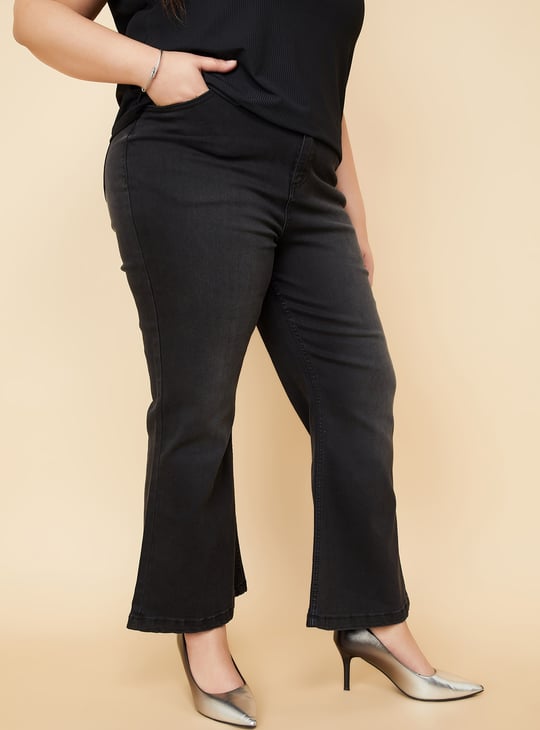Women Solid Wide-Leg Jeans