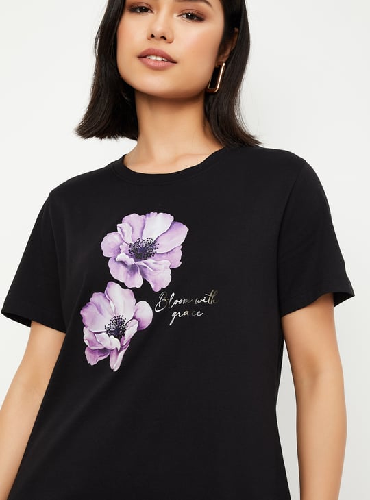 Women Floral Print T-shirt