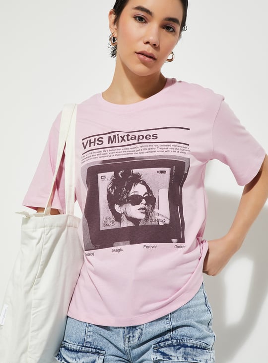 URB_N Women Relaxed Fit Graphic T-shirt