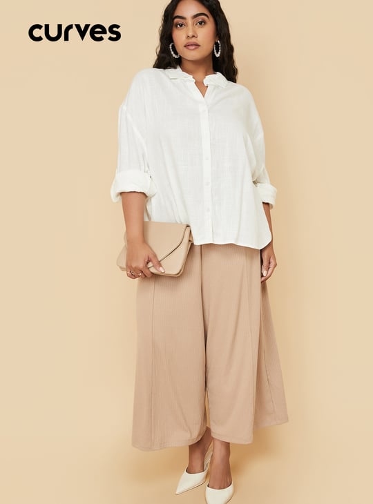 Women Textured Oversized Shirt