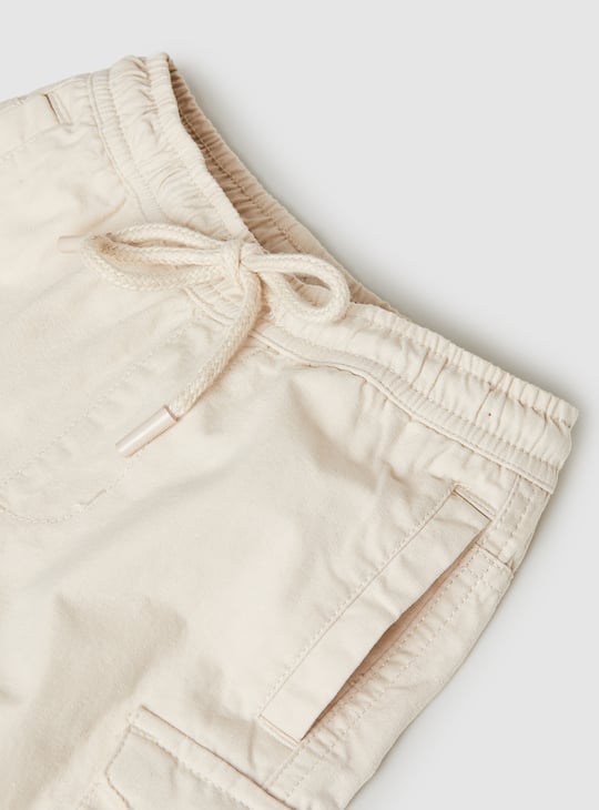 Boys Solid Cargo Shorts