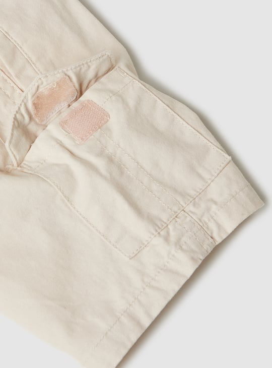 Boys Solid Cargo Shorts