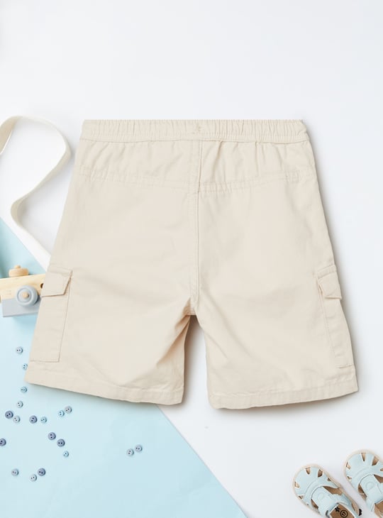 Boys Solid Cargo Shorts