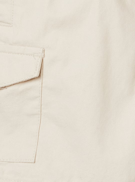 Boys Solid Cargo Shorts