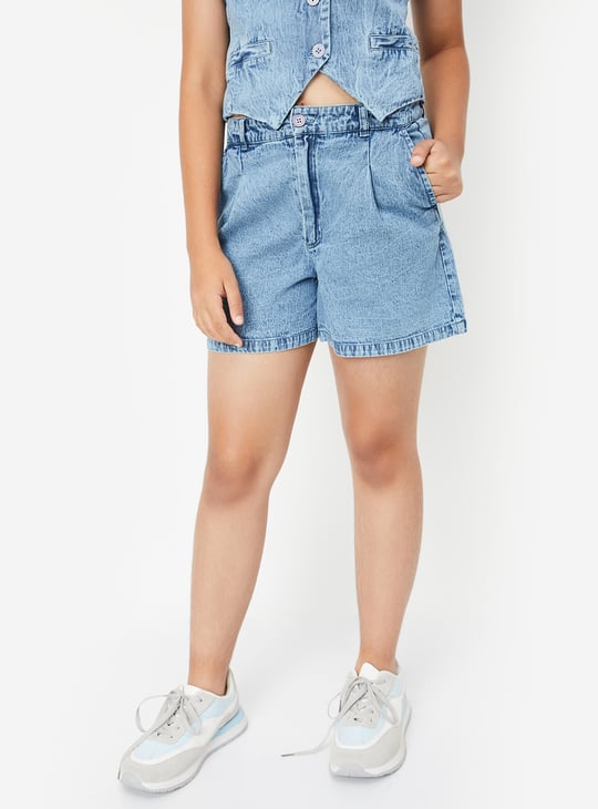 Girls Washed Denim Shorts