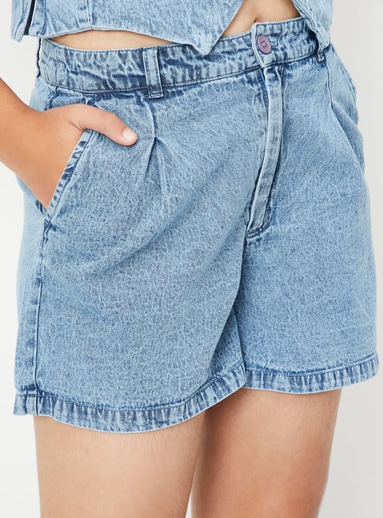 Girls Washed Denim Shorts