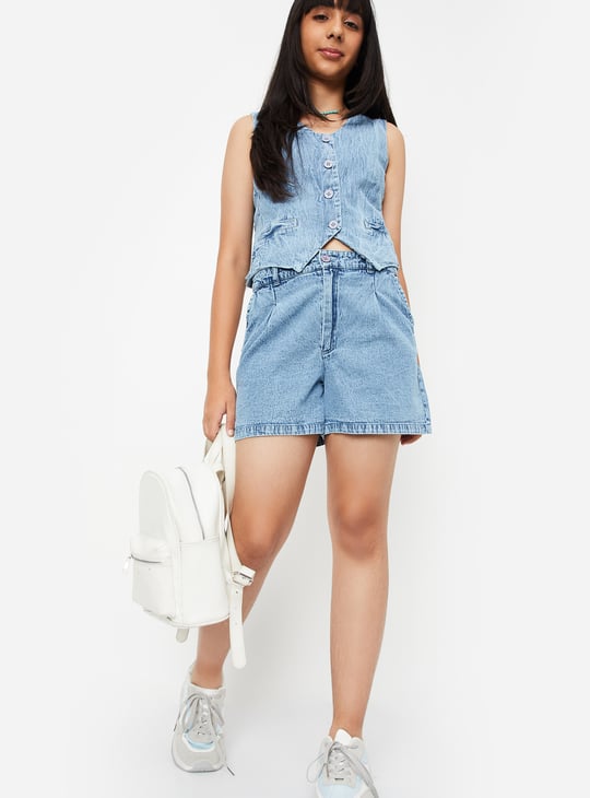 Girls Washed Denim Shorts