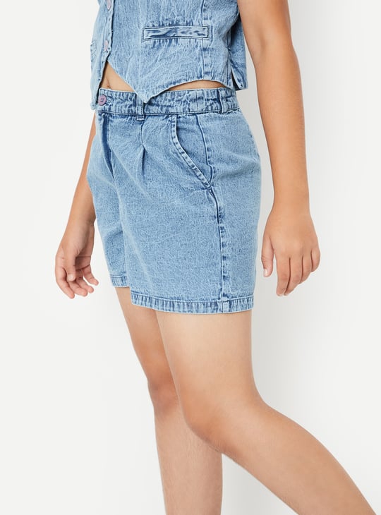 Girls Washed Denim Shorts