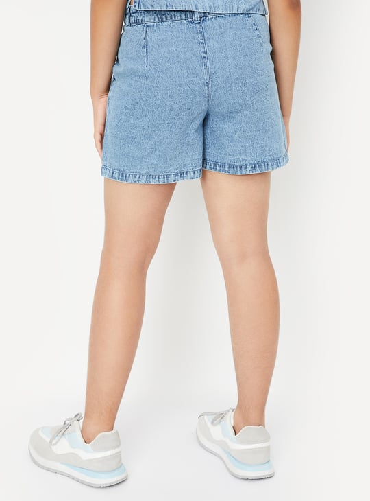 Girls Washed Denim Shorts