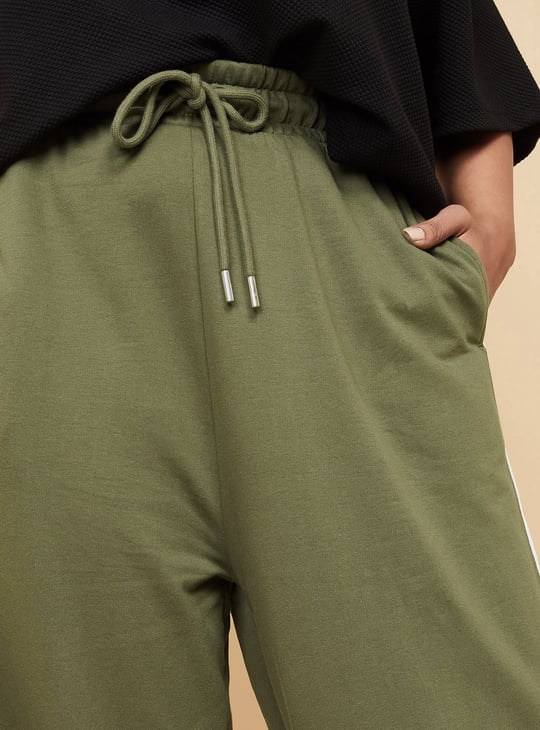 Women Side Striped Wide-Leg Track Pants