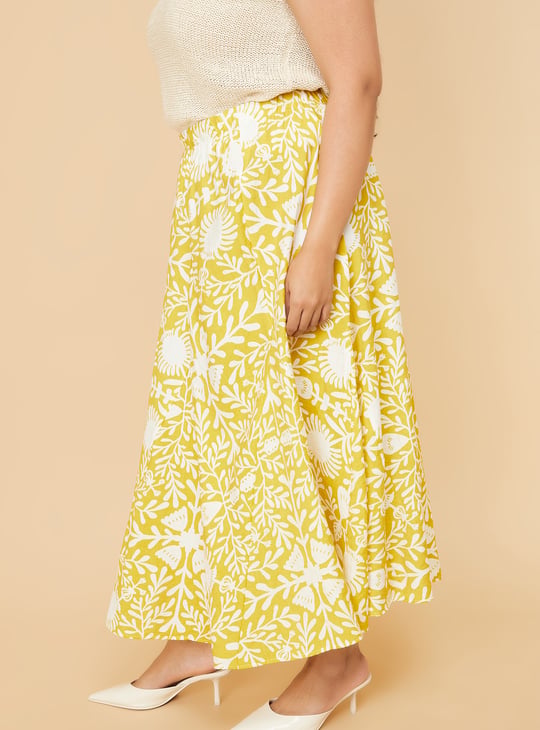 Women Printed Flared Skirt