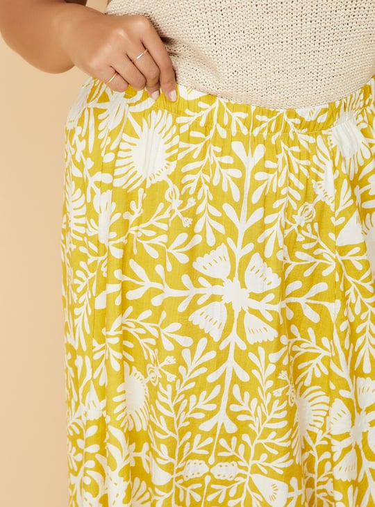 Women Printed Flared Skirt