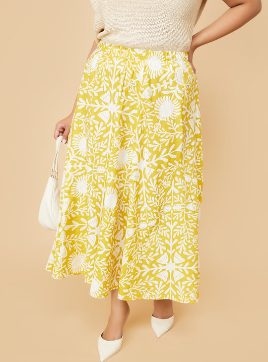 Women Printed Flared Skirt