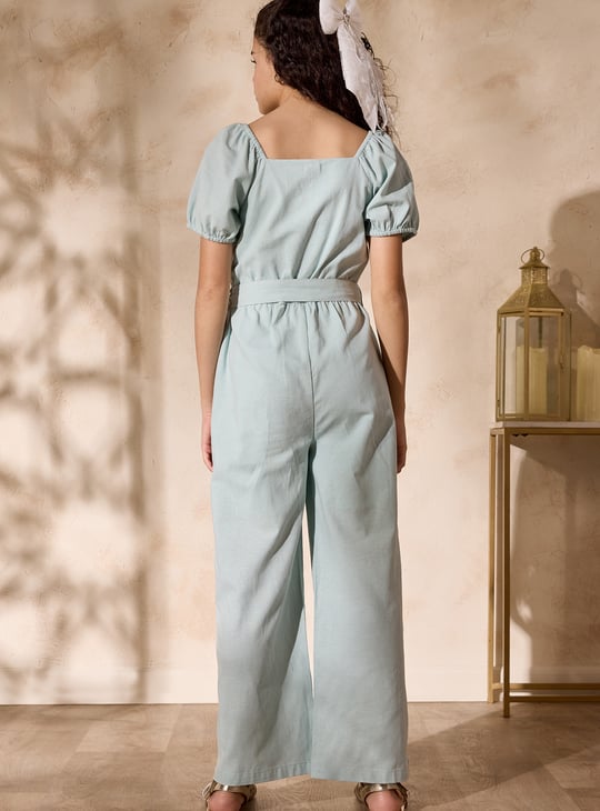 Girls Solid Jumpsuit