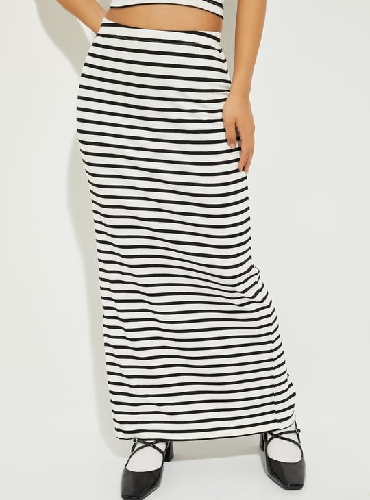 ALAYA F x URB_N Women Striped Long Skirt