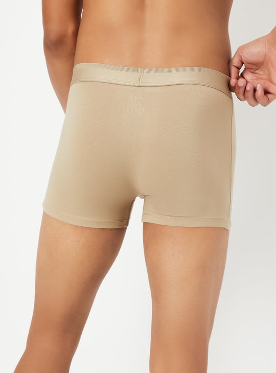 Men Solid Trunks - Pack of 2