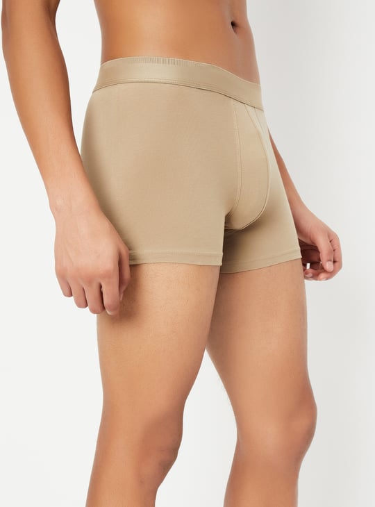 Men Solid Trunks - Pack of 2