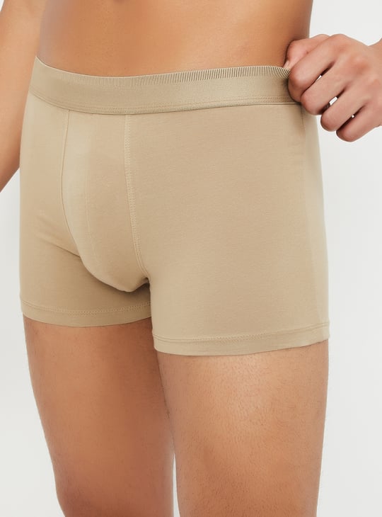 Men Solid Trunks - Pack of 2