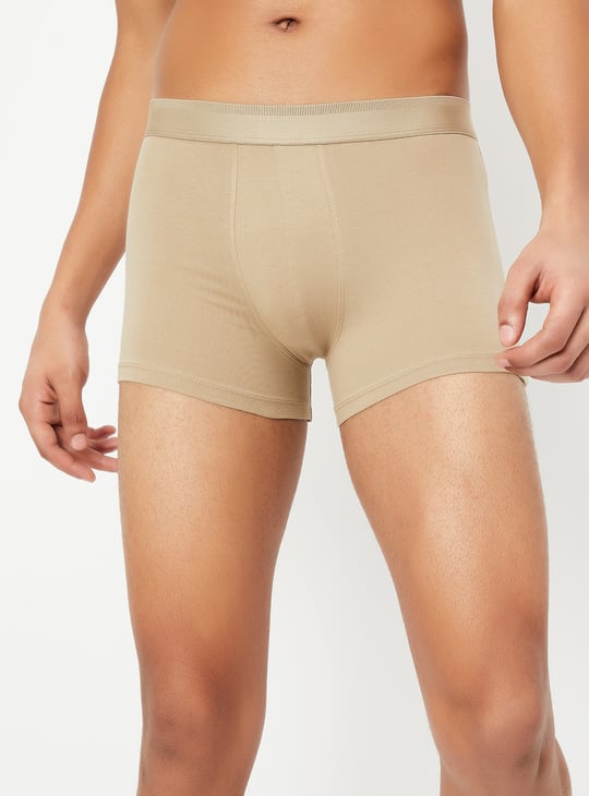 Men Solid Trunks - Pack of 2