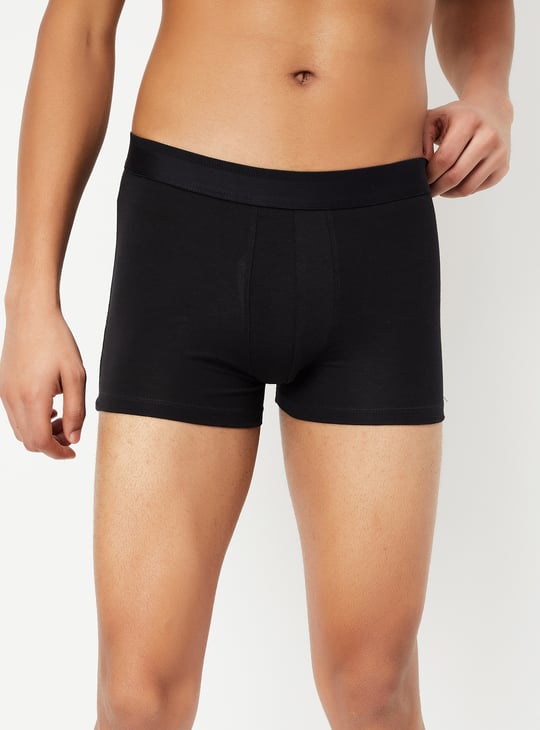 Men Solid Trunks - Pack of 2