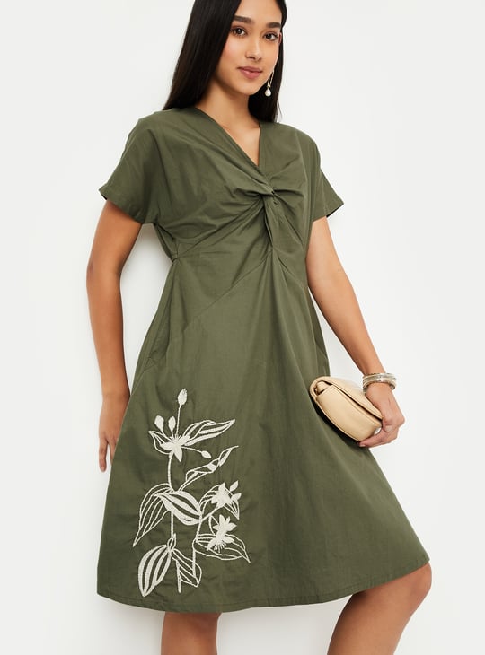 Kalki x Max Women Embroidered A-line Dress