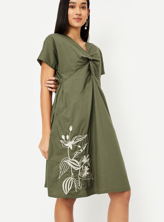 Kalki x Max Women Embroidered A-line Dress