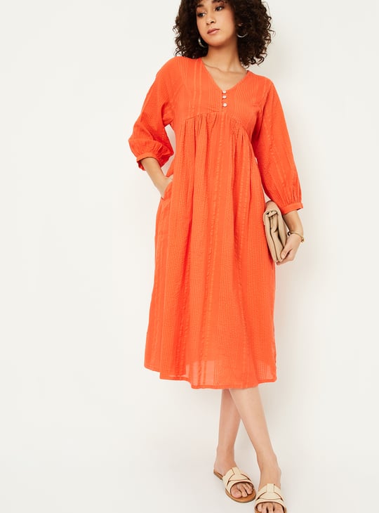 Kalki x Max Women Seersucker A-line Dress