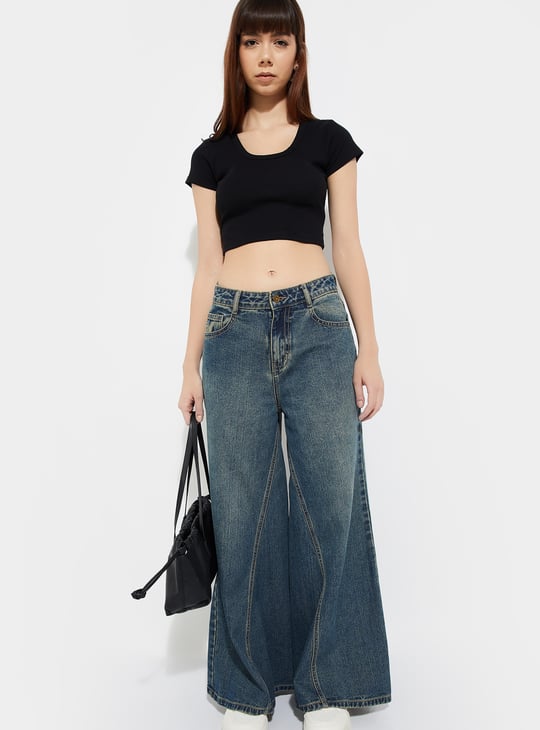 URB_N Women Ribbed Crop T-shirt