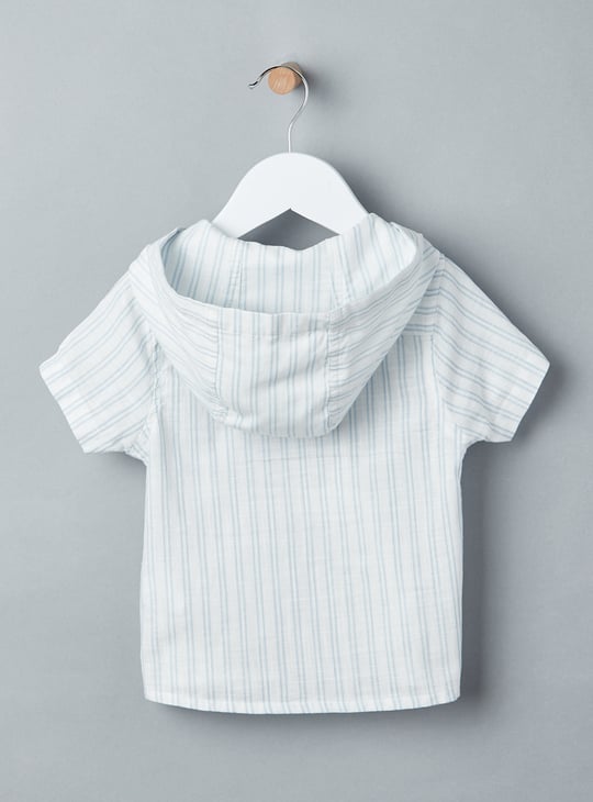 Boys Striped Hooded T-hirt