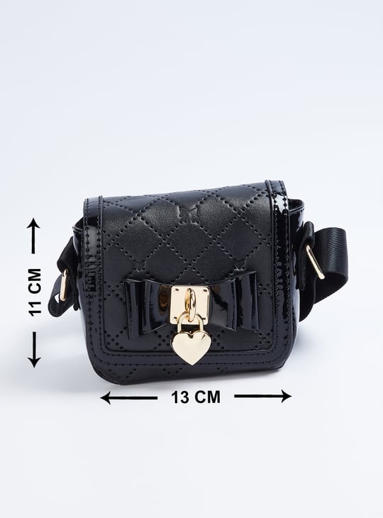 Girls Perforated Sling Bag with Pouch