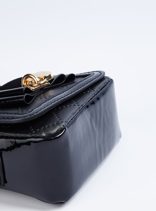 Girls Perforated Sling Bag with Pouch