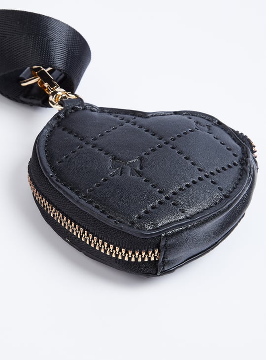 Girls Perforated Sling Bag with Pouch