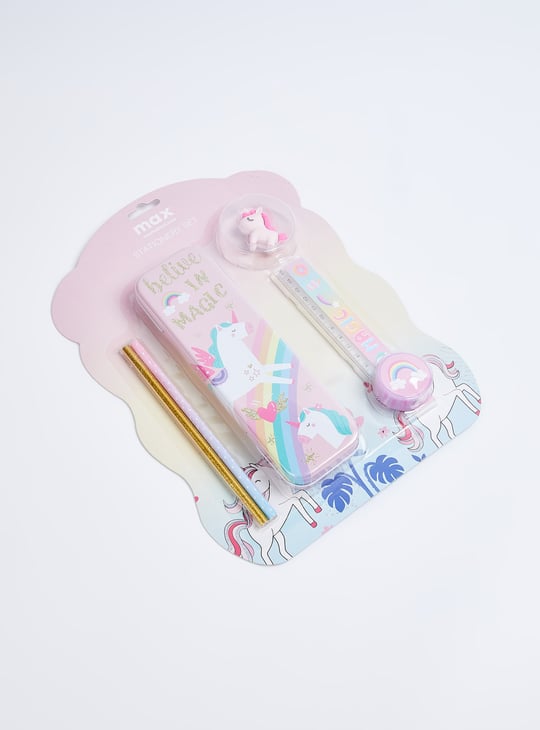 Kids Unicorn Print Stationery Set