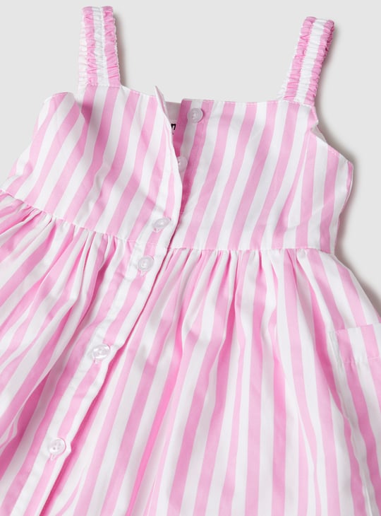 Girls Striped A-line Dress