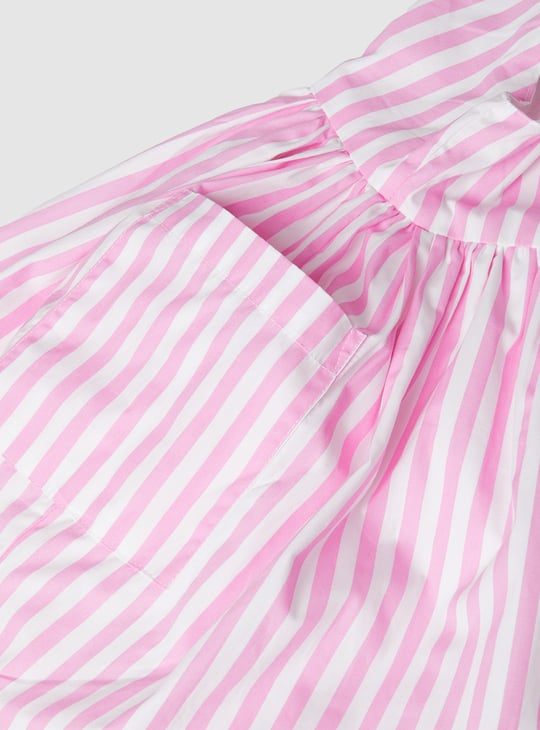 Girls Striped A-line Dress