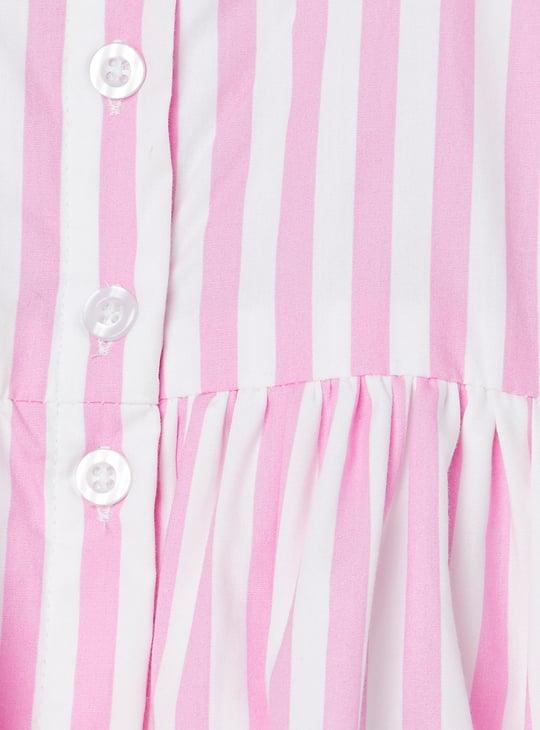 Girls Striped A-line Dress