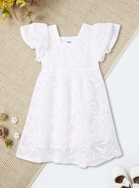 Girls Embroidered A-line Dress