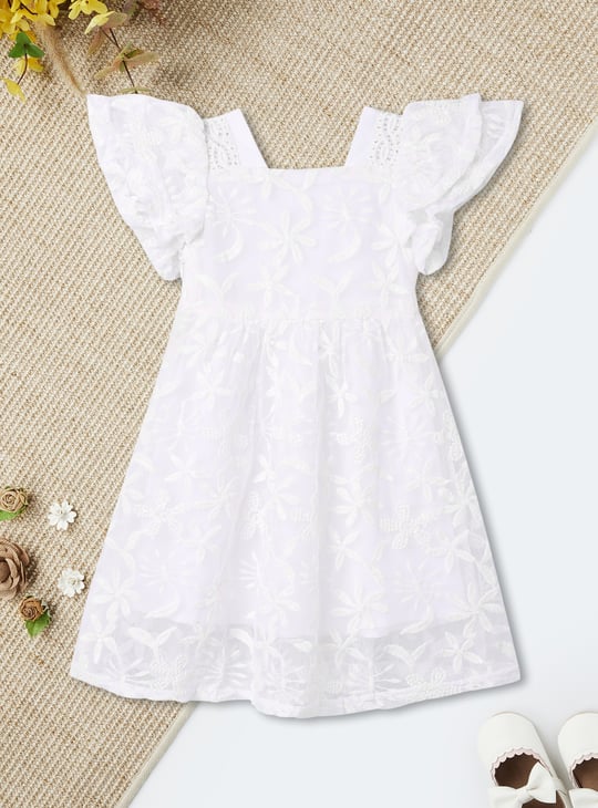Girls Embroidered A-line Dress