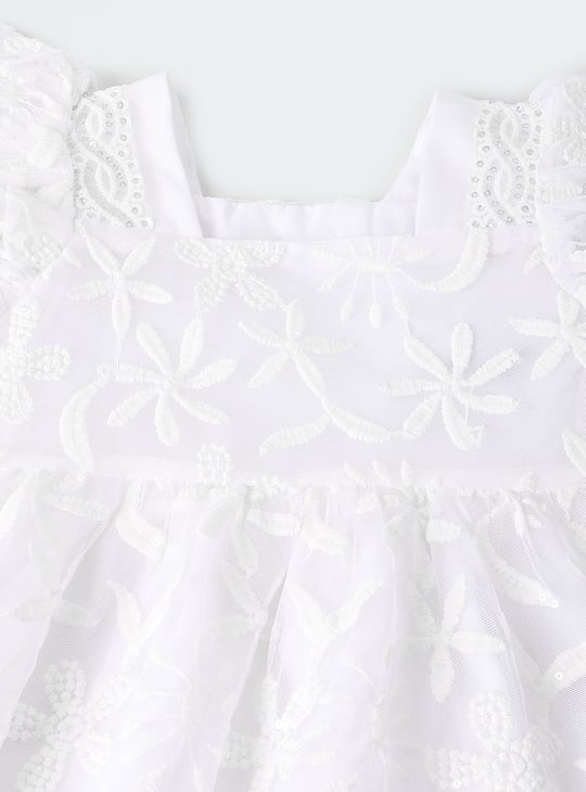 Girls Embroidered A-line Dress