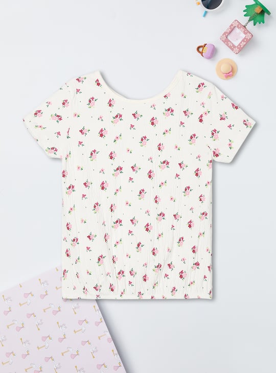 Girls Floral Print Top