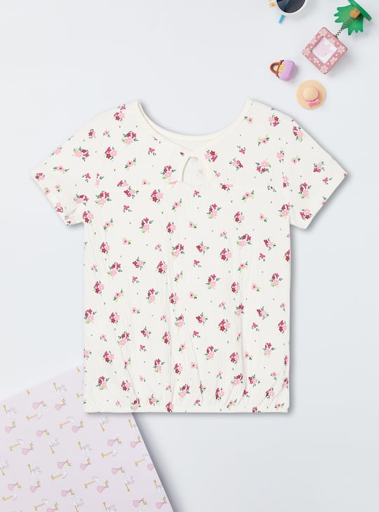 Girls Floral Print Top