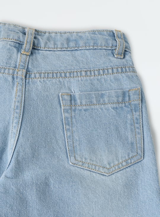 Girls Distressed Denim Shorts