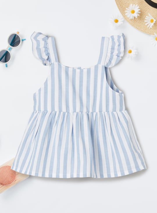 Girls Striped Peplum Top