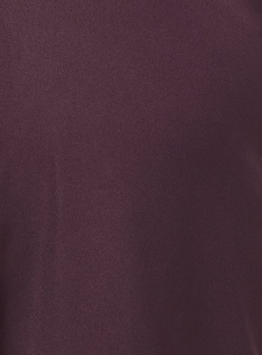 Women Solid Belted Midi Dress