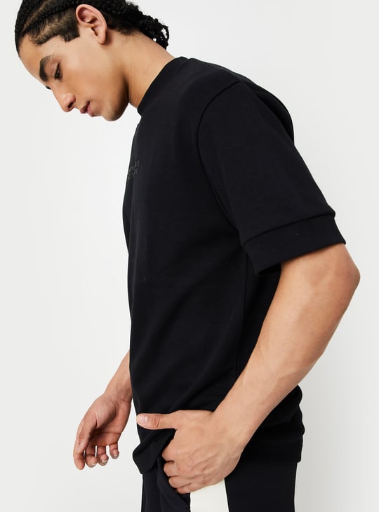 Buy THREADCURRY Techno Psychedelic Trance Above The Earth Street Wear  Oversized Printed T-Shirt for Men | Half Sleeves Baggy T Shirts | Drop  Shoulder 