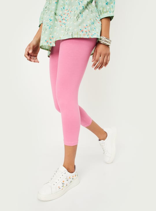 Women Solid Calf-Length Leggings Solid