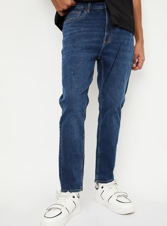 Men Washed Carrot Fit Jeans